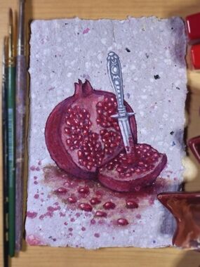 🎨 Pierce: Handmade Watercolour Gouache Painting